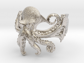 The Cthulhu Ring in Rhodium Plated Brass: 5.5 / 50.25