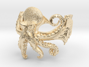 The Cthulhu Ring in 14k Gold Plated Brass: 5.5 / 50.25
