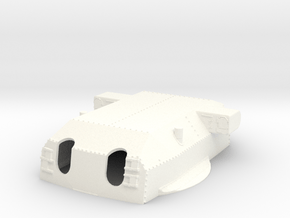 1/100 Bismarck and Tirpitz Turret w. RF v2 in White Processed Versatile Plastic