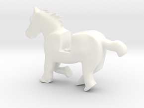 Horse running in White Processed Versatile Plastic