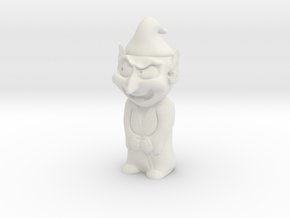 Gnome Wizard in White Natural Versatile Plastic