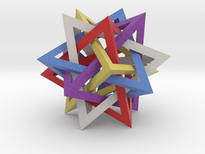 Intersecting Tetrahedra in Full Color Sandstone