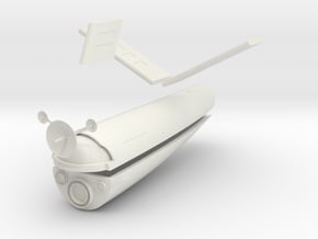 1000 TOS Federation class secondary hull parts1 in White Natural Versatile Plastic