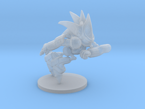 Mecha Sonic based miniature model fantasy game dnd in Smooth Fine Detail Plastic