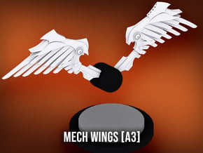 Mech Wings (x6) in Tan Fine Detail Plastic