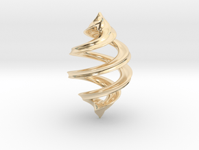 Spiral Pendant in 14k Gold Plated Brass
