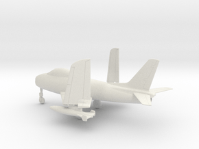 North American FJ-3M Fury (folded wings) in White Natural Versatile Plastic: 1:87 - HO