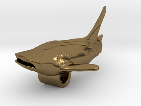 Whale Shark Pendant in Polished Bronze