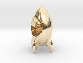 Magent rocket in 14k Gold Plated Brass