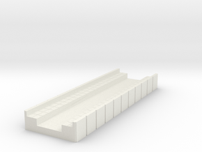 Z Scale Viaduct Single Straight 110mm in White Natural Versatile Plastic