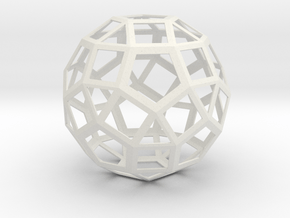 Lawal 167 mm v2 skeletal rhombicosidodecahedron in White Natural Versatile Plastic