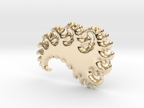 Abstract 3D Fractal Pendant in 14K Yellow Gold