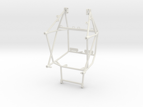 016001-01 Scorcher Chassis Cage in White Natural Versatile Plastic
