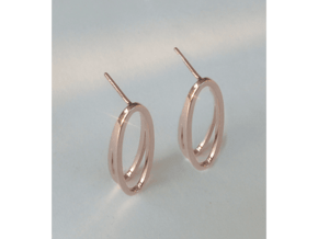 Earrings Hoola Hoop 02 in 14k Rose Gold Plated Brass