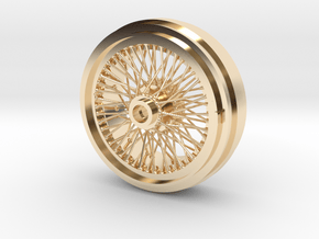 1/8 Wire Wheel Rear, with 72 spokes in 14K Yellow Gold