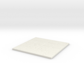 Dungeon Room Tile (4 x 4) in White Natural Versatile Plastic