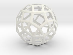 lawal 92 mm v2 skeletal rhombicosidodecahedron in White Natural Versatile Plastic