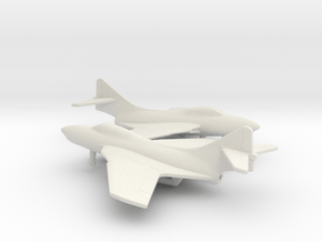 Grumman F-9J Cougar in White Natural Versatile Plastic: 1:200