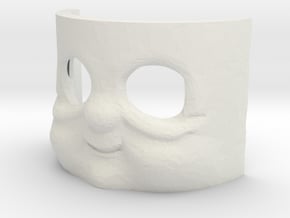 Zug's smiling face (half scale/nearly HO scale) in White Natural Versatile Plastic