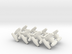 Concrete Dolos (x16) 1/400 in White Natural Versatile Plastic
