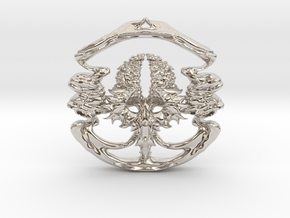 Phoenix of The Tree in Rhodium Plated Brass