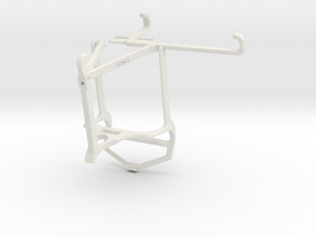Controller mount for PS4 & Xiaomi Poco F3 - Top in White Natural Versatile Plastic