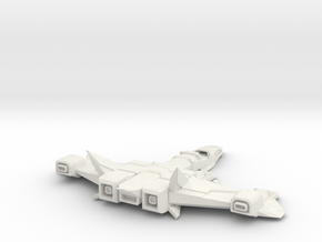 SilverHawks Ship - 12 Inches Long  in White Natural Versatile Plastic