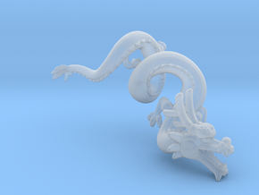 Oriental Dragon 120mm miniature model fantasy game in Tan Fine Detail Plastic