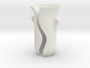 Vase 1612 in White Natural Versatile Plastic