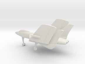 Vought F7U Cutlass (folded wings) in White Natural Versatile Plastic: 1:160 - N