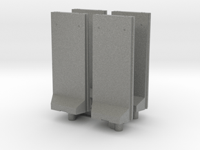 Concrete T-Wall (x4) 1/100 in Gray PA12