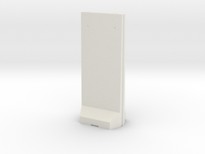 Concrete T-Wall 1/56 in White Natural Versatile Plastic