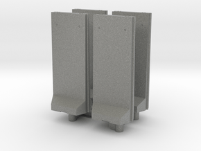 Concrete T-Wall (x4) 1/120 in Gray PA12