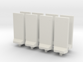 Concrete T-Wall (x8) 1/160 in White Natural Versatile Plastic