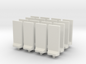 Concrete T-Wall (x16) 1/220 in White Natural Versatile Plastic