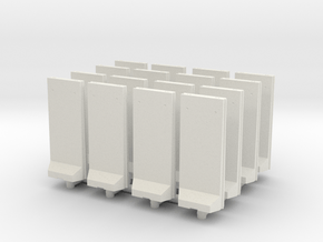 Concrete T-Wall (x16) 1/285 in White Natural Versatile Plastic