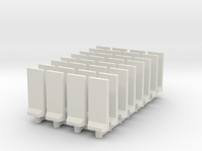 Concrete T-Wall (x32) 1/350 in White Natural Versatile Plastic