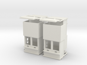 carnival "4 ticketboxes"  1:87 (H0 scale) in White Natural Versatile Plastic