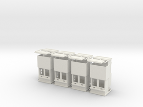 carnival "8 ticketboxes"  1:87 (H0 scale) in White Natural Versatile Plastic