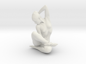 Posing Woman in White Premium Versatile Plastic: 1:10