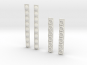 1/24 air cleaner light bars front and back in White Natural Versatile Plastic
