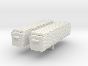 1/12 Diamond Plate Toolboxes (Set of 2) in White Natural Versatile Plastic