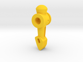 35mm tornado foosball necklace pendant keychain in Yellow Processed Versatile Plastic