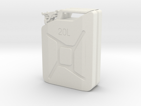 Jerry can, complete, scale 1:10 in White Natural Versatile Plastic