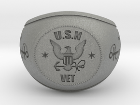 NAVY VET Signet Ring v02 in Gray PA12: 5 / 49