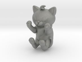 PawsUp Kitten Pendant in Gray PA12: 28mm