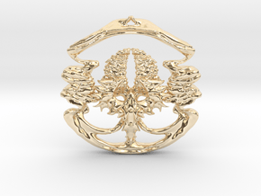 Phoenix of The Tree (Small) in 14k Gold Plated Brass
