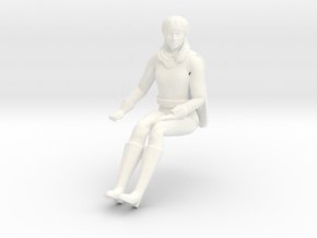 Dyna Girl -  Seated for Car in White Processed Versatile Plastic