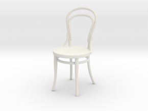 Miniature Thonet Chair No 14 in White Natural Versatile Plastic: 1:12