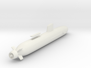 Shortfin Barracuda 700th Scale in White Natural Versatile Plastic